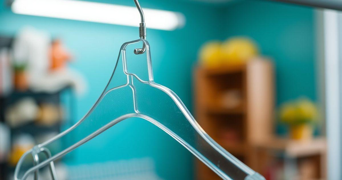 Cabide de plástico com prendedor: ideal para roupas pesadas Cabide de plástico com prendedor: ideal para roupas pesadas