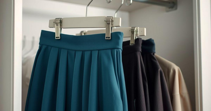 Cabide para saia e calça fixo com presilha: praticidade e segurança Cabide para saia e calça fixo com presilha: praticidade e segurança