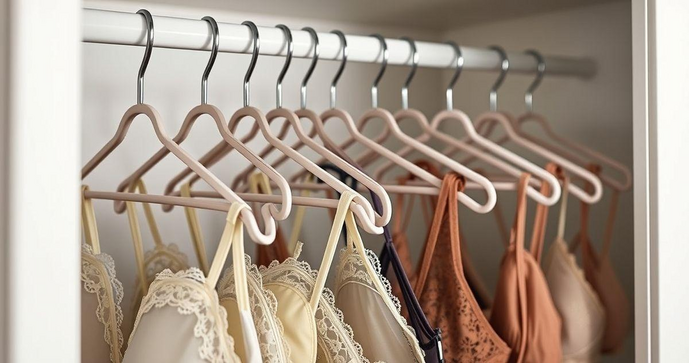 Cabides para sutiã são essenciais para organização e conservação Cabides para sutiã são essenciais para organização e conservação