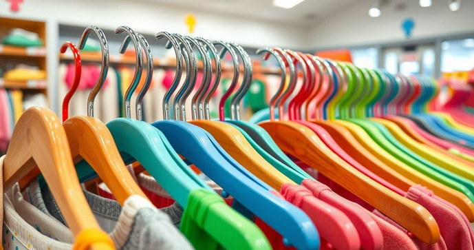 Como escolher o cabide ideal para loja de roupa infantil Como escolher o cabide ideal para loja de roupa infantil