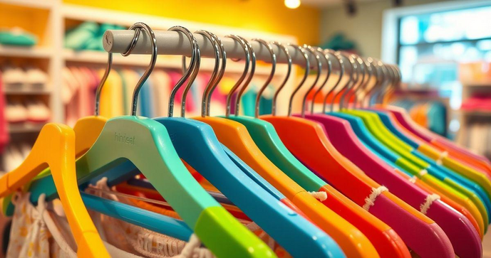 Cabide para loja de roupa infantil como escolher o melhor para suas peças Cabide para loja de roupa infantil como escolher o melhor para suas peças