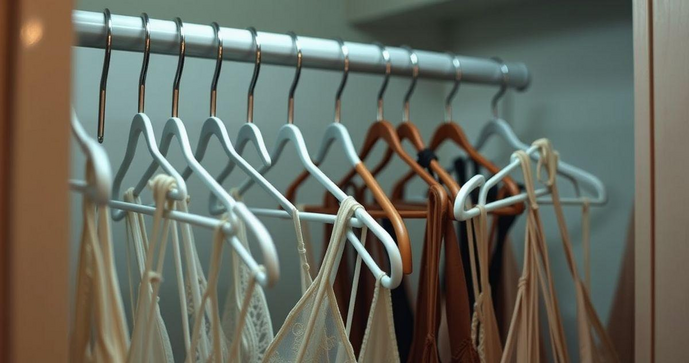 Como Escolher Cabides para Peças Íntimas e Organizar seu Guarda-Roupa Como Escolher Cabides para Peças Íntimas e Organizar seu Guarda-Roupa