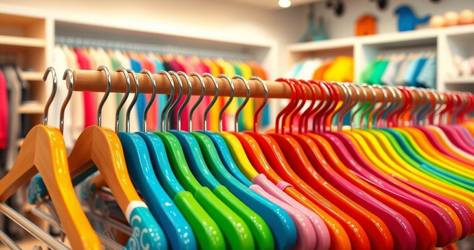 Como Escolher o Cabide Ideal para Sua Loja de Roupa Infantil